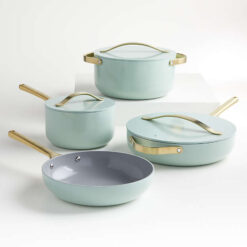 Caraway Home Silt Green 7-Piece Non-Stick Ceramic Cookware Set