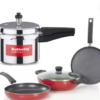 Butterfly Friendly Induction Base Kitchen Starter Kit Induction Bottom Cookware Set (Aluminium, 4 - Piece)