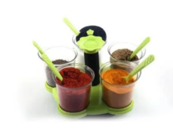 Yofer 360 Degree Rotatable Pickle Storage 5 Containers Set